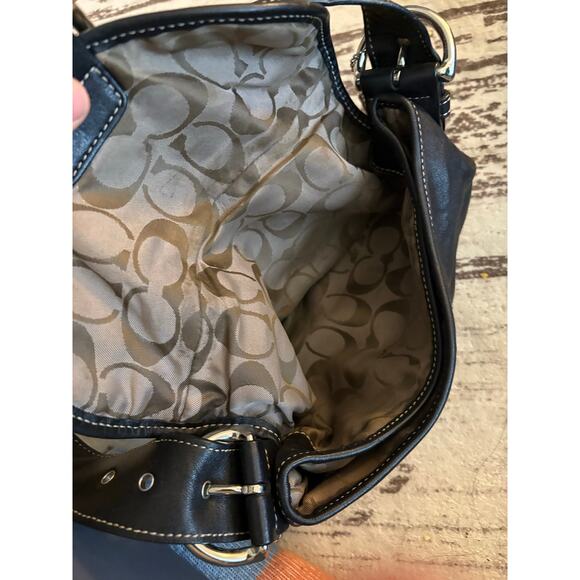 Vintage Coach SoHo Black Leather Shoulder Bag y2k - Picture 10 of 10